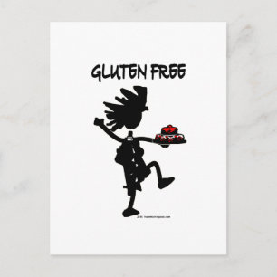 Design der glutenfreien Silhouette Postkarte