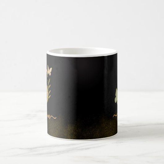 Design der Gold Letter S Butterfly-Tasse Kaffeetasse (Mittel)