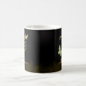 Design der Gold Letter T Butterfly-Tasse Kaffeetasse (Mittel)