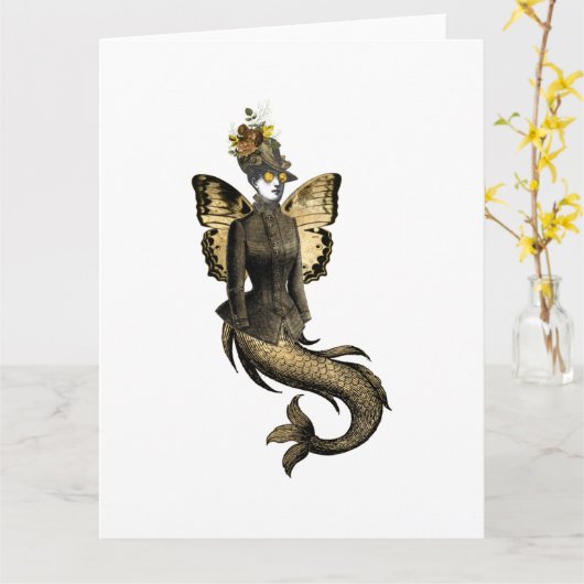 Design der Gold SteamPunk-Serie 7 Karte (Gelbe Blume)