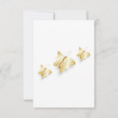 Design der Gold Wedding RSVP Card Schmetterlinge Karte (Rückseite)