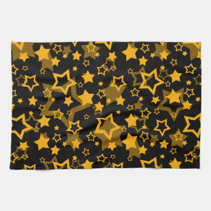 Design der Golden Stars Glitzer Geschirrtuch