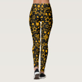 Design der Golden Stars Glitzer Leggings (Rückseite)