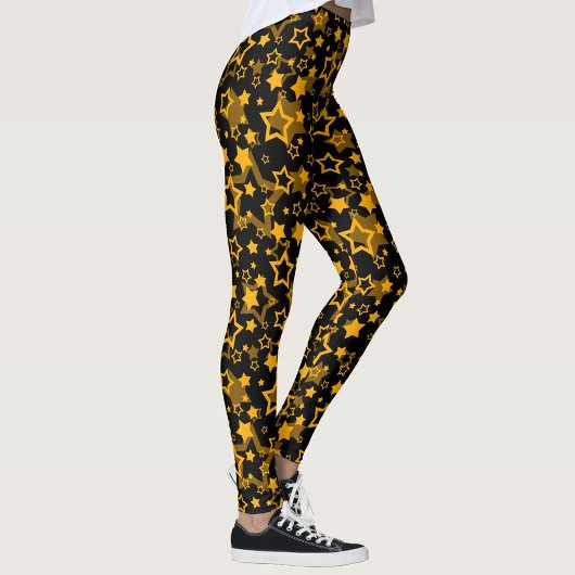 Design der Golden Stars Glitzer Leggings