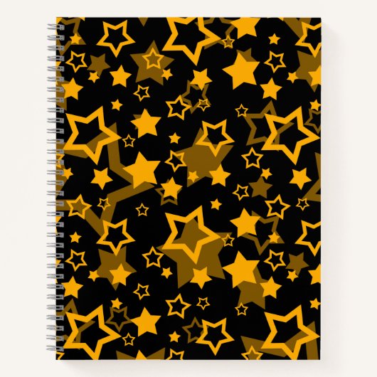 Design der Golden Stars Glitzer Notizblock (Vorderseite)