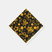 Design der Golden Stars Glitzer Serviette (Ecke)