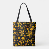 Design der Golden Stars Glitzer Tasche (Rückseite)