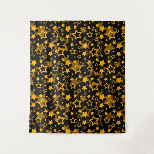 Design der Golden Stars Glitzer Wandteppich (Vorderseite)