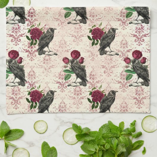 Design der Gothic Countenance 16 Geschirrtuch (Gefaltet)