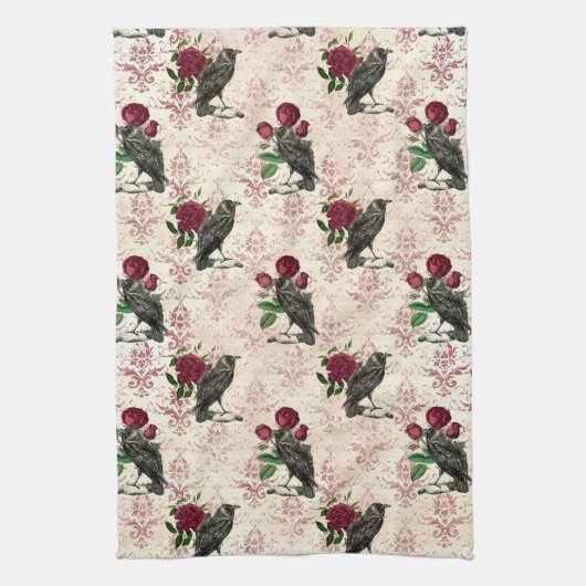 Design der Gothic Countenance 16 Geschirrtuch (Vertikal)