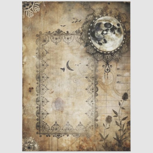 Design der Gothic Junk Journal-Serie 10 Seidenpapier (Vorderseite)