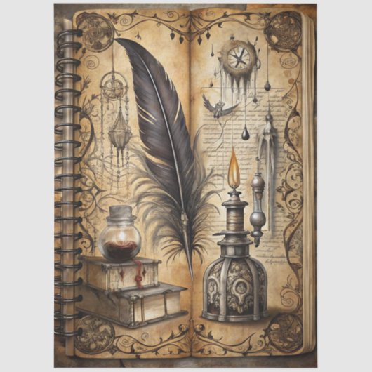 Design der Gothic Junk Journal-Serie 11 Seidenpapier (Vorderseite)