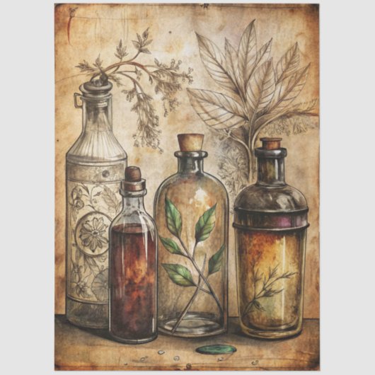 Design der Gothic Junk Journal-Serie 13 Seidenpapier (Vorderseite)