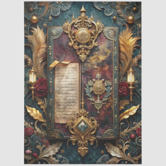 Design der Gothic Junk Journal-Serie 17 Seidenpapier (Vorderseite)