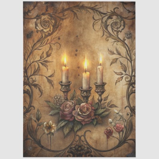 Design der Gothic Junk Journal-Serie 20 Seidenpapier (Vorderseite)