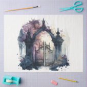 Design der gotischen Friedhof Gate Serie 9 Seidenpapier (Basteln)