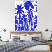 Design der grafischen Palmen Leinwanddruck (Insitu (Schlafzimmer))