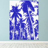 Design der grafischen Palmen Leinwanddruck (Insitu (Holzboden))