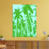 Design der grafischen Palmen Leinwanddruck (Insitu (Wohnzimmer))