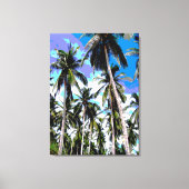Design der grafischen Palmen Leinwanddruck (Vorderseite)