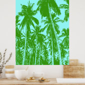 Design der grafischen Palmen Poster (Küche)