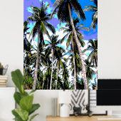 Design der grafischen Palmen Poster (Heimbüro)