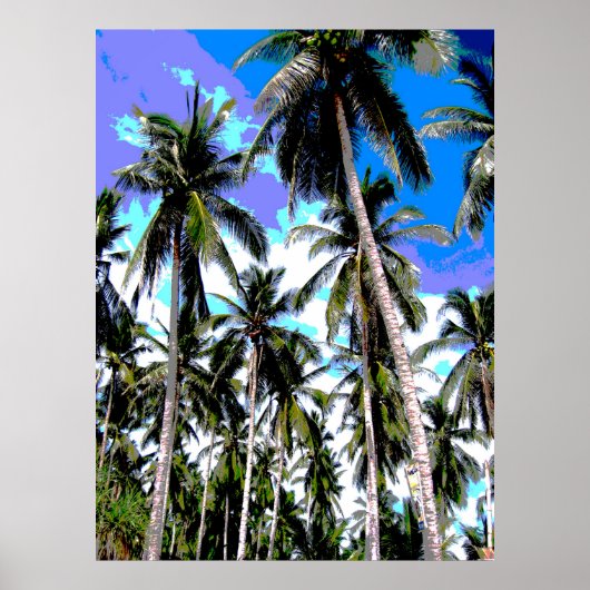 Design der grafischen Palmen Poster (Vorne)