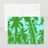Design der grafischen Palmen Postkarte (Vorne/Hinten)