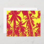 Design der grafischen Palmen Postkarte (Vorne/Hinten)