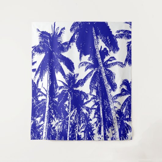 Design der grafischen Palmen Wandteppich (Vorderseite)
