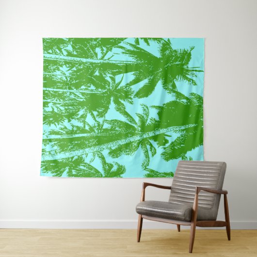 Design der grafischen Palmen Wandteppich (Beispiel (Horizontal))