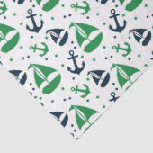Design der Green und Navy Nautical Series 10 Seidenpapier (Ausschnitt)