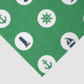 Design der Green und Navy Nautical Series 13 Seidenpapier (Ausschnitt)