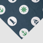 Design der Green und Navy Nautical Series 15 Seidenpapier (Ausschnitt)