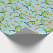 Design der Grünbaum-Frog-Muster Geschenkpapier (Ecke)