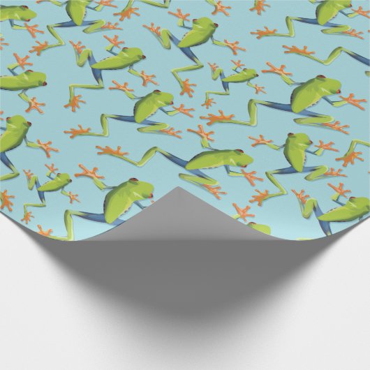 Design der Grünbaum-Frog-Muster Geschenkpapier (Ecke)