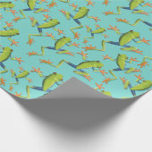 Design der Grünbaum-Frog-Muster Geschenkpapier (Ecke)