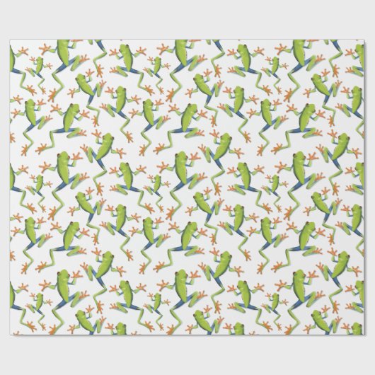Design der Grünbaum-Frog-Muster Geschenkpapier (Flach)