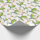 Design der Grünbaum-Frog-Muster Geschenkpapier (Ecke)