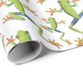 Design der Grünbaum-Frog-Muster Geschenkpapier (Rolleneckpunkt)