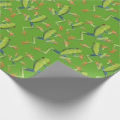 Design der Grünbaum-Frog-Muster Geschenkpapier (Ecke)
