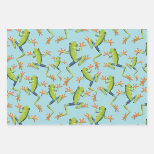 Design der Grünbaum-Frog-Muster Geschenkpapier Set (Vorderseite 2)