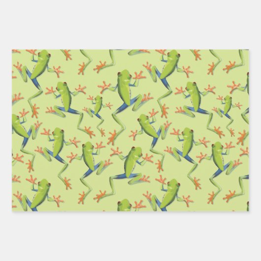 Design der Grünbaum-Frog-Muster Geschenkpapier Set (Vorderseite 3)