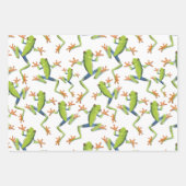 Design der Grünbaum-Frog-Muster Geschenkpapier Set (Vorderseite 3)