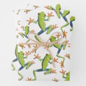 Design der Grünbaum-Frog-Muster Geschenkpapier Set (Beispiel)