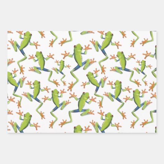 Design der Grünbaum-Frog-Muster Geschenkpapier Set (Vorderseite)