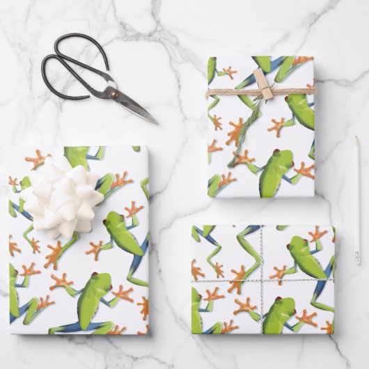Design der Grünbaum-Frog-Muster Geschenkpapier Set (Vorderseite)