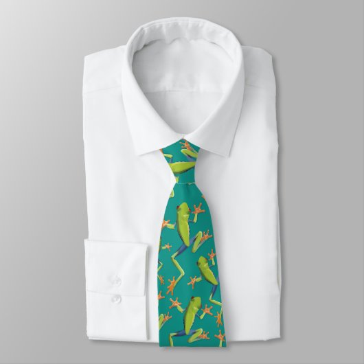 Design der Grünbaum-Frog-Muster Krawatte (Gebunden)
