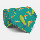 Design der Grünbaum-Frog-Muster Krawatte (Gerollt)