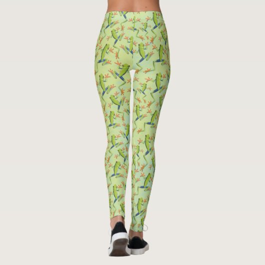 Design der Grünbaum-Frog-Muster Leggings (Rückseite)